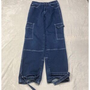 Hot Topic Carpenter Cargo Jeans Pants Men's‎ 28x32 Contrast White Stitch Rave